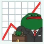 business-y fae with a stock graph in the background