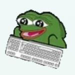 fae excitedly slapping on a computer keyboard